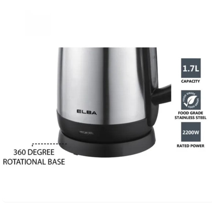 Elba 1.7L Jug Kettle EJK-J1762(SS) Stainless Steel EJKJ1762SS