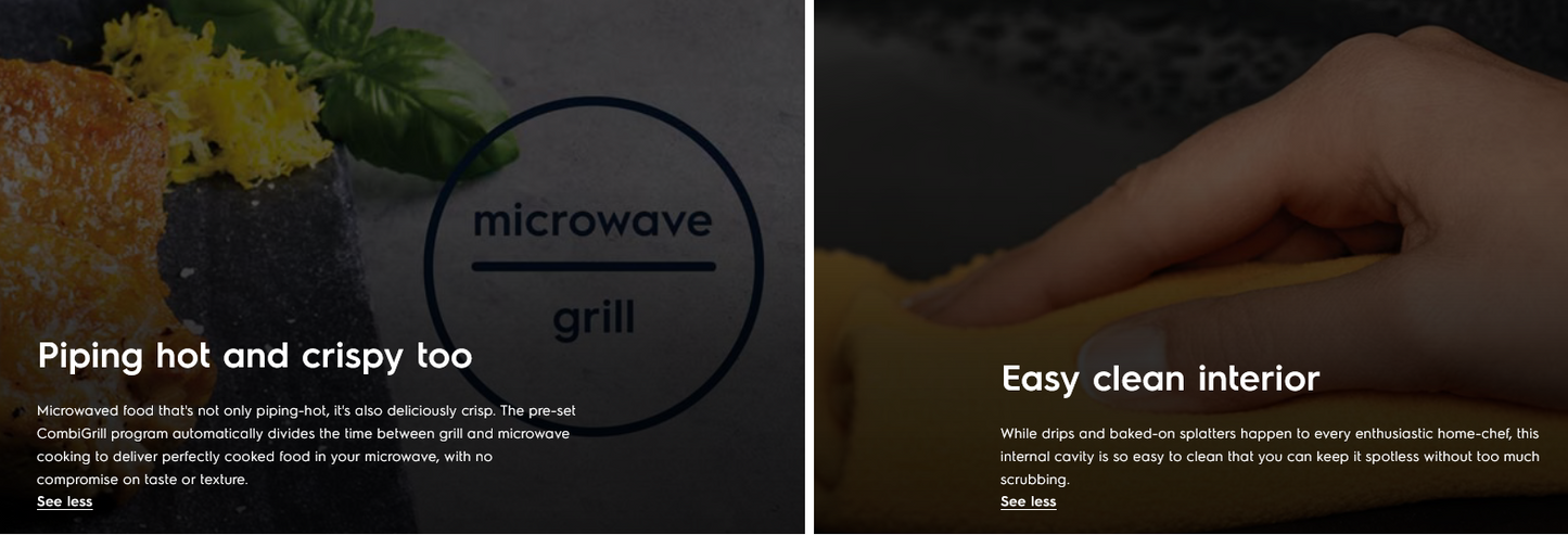 Electrolux EMSB20XG 60cm UltimateTaste 500 Built-in Grill Microwave Oven with 20L Capacity