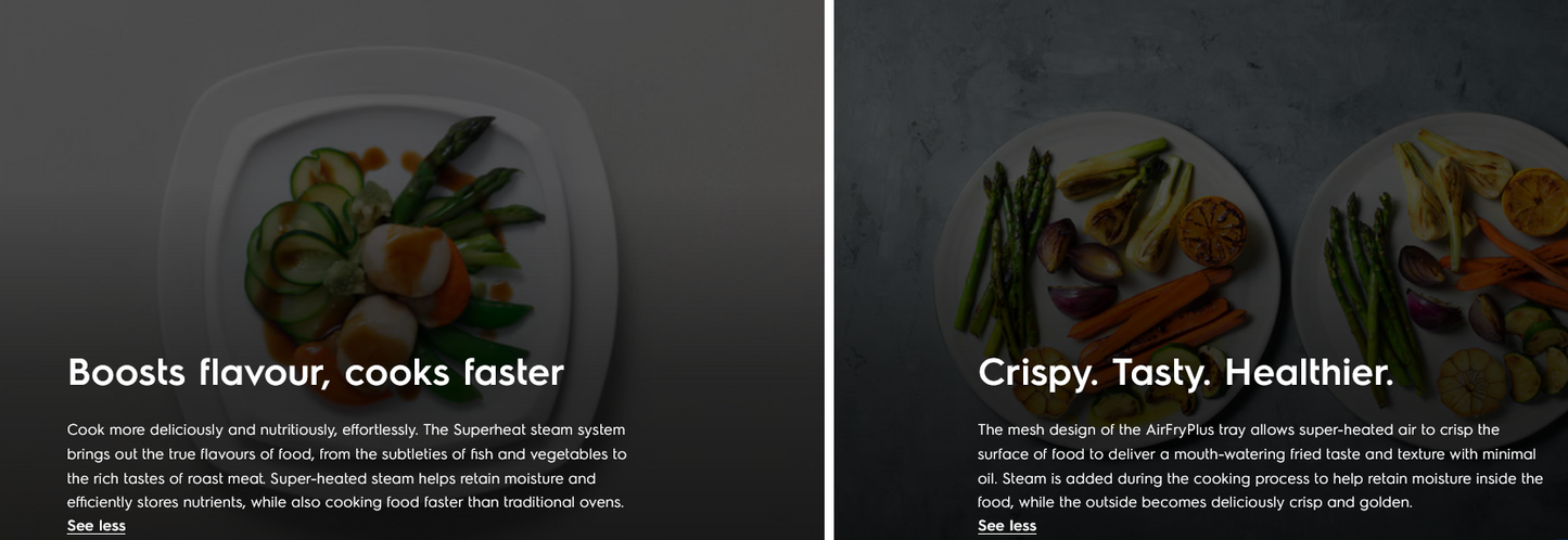 Electrolux EOS26T24BM 50cm UltimateTaste 900 freestanding electric oven with 26L capacity