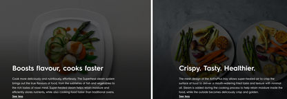 Electrolux EOS26T24BM 50cm UltimateTaste 900 freestanding electric oven with 26L capacity