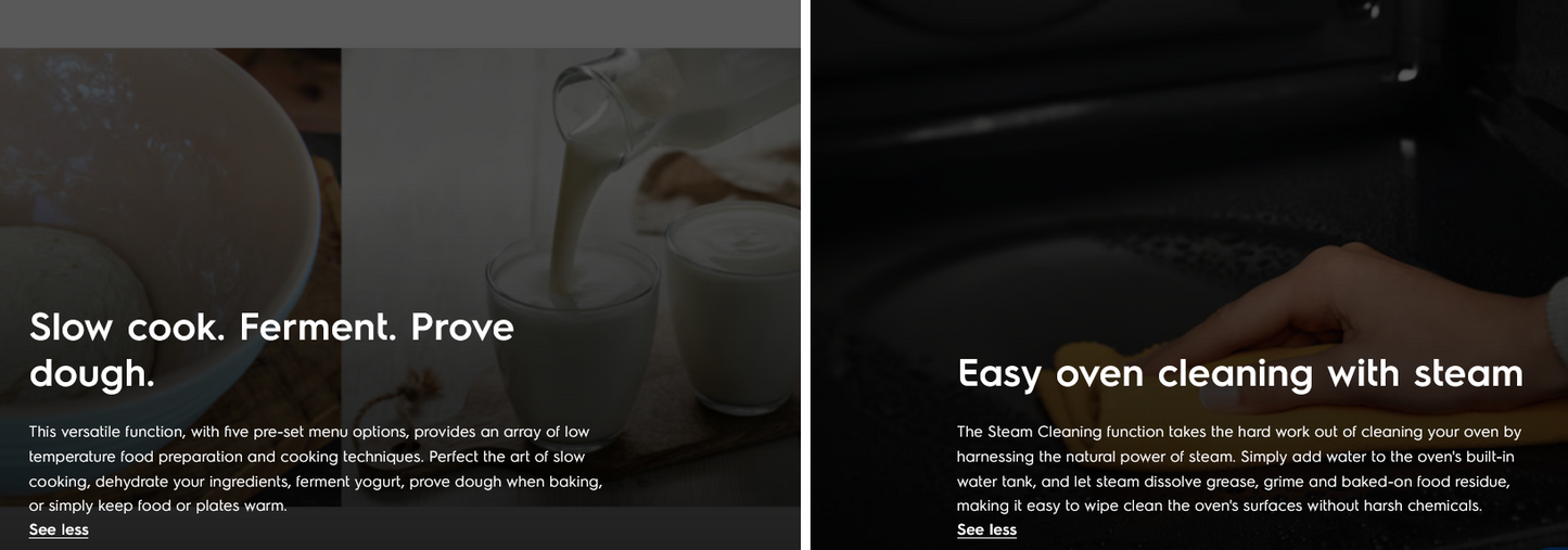 Electrolux EOS26T24BM 50cm UltimateTaste 900 freestanding electric oven with 26L capacity