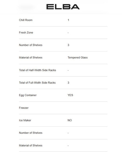 ELBA 185L Refrigerator ER-Q1856(GR) / ERQ1856GR (Grey)