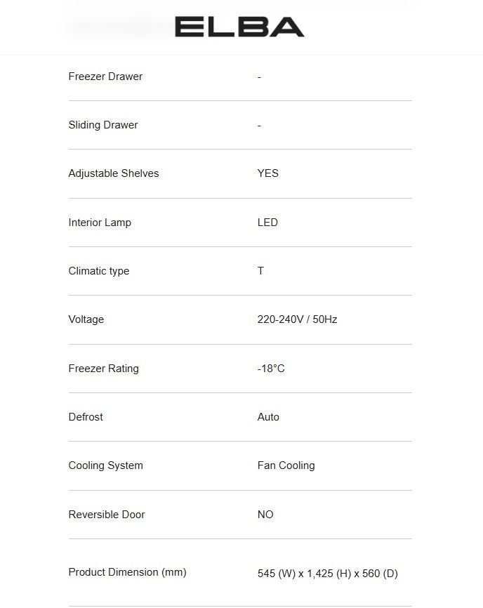 Elba 250L ER-Q2557IN(GR) 2 Door Fridge Inverter ERQ2557INGR