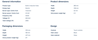 Electrolux ETD29PKB 28cm Ultimate Taste 500 tabletop induction cooker