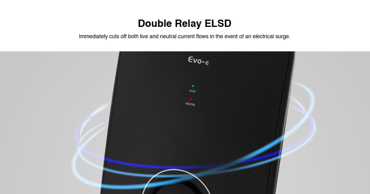 Alpha Water Heater No Pump Evo-e Rainshower /Evoe (Ivory White)