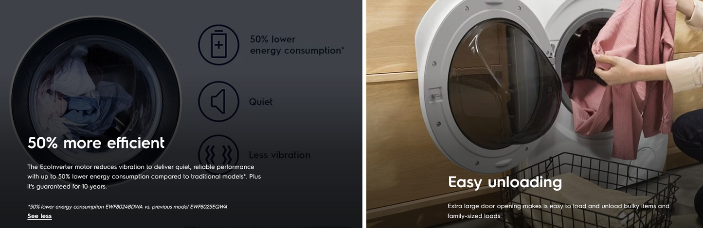 Electrolux EWF9024D3WC 9kg Washer UltimateCare 300 Front Load Washing Machine