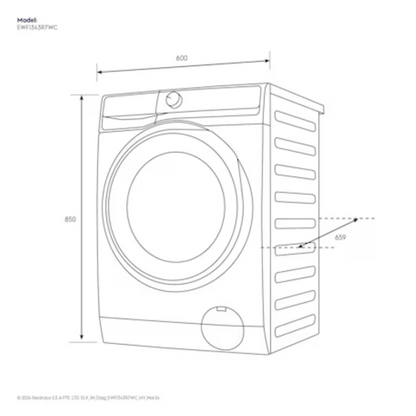 Electrolux EWF1343R7WC 13kg Washer UltimateCare 700 front Load Washing Machine
