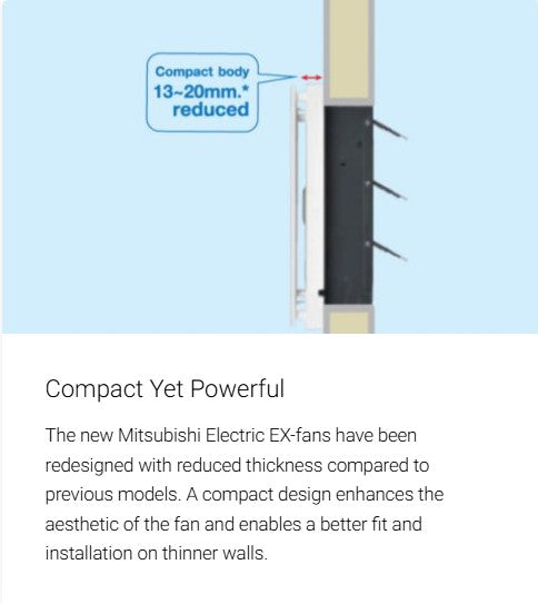 Mitsubishi EX30SHC Exhaust Fan 12" Ventilation Fan (White) EX-30SHC