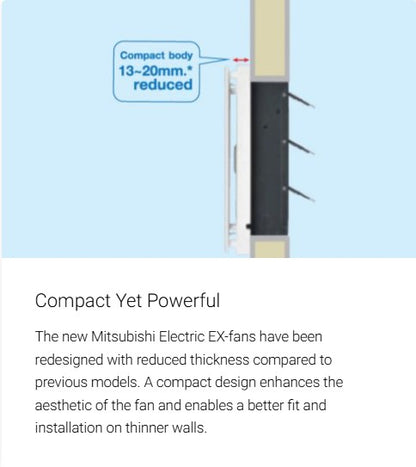 Mitsubishi EX30SHC Exhaust Fan 12" Ventilation Fan (White) EX-30SHC