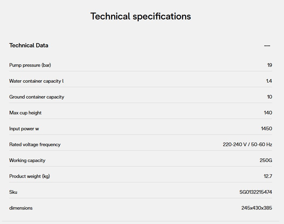 DeLonghi Rivelia Coffee Machine - EXAM440.55BG Beige / EXAM44055BG