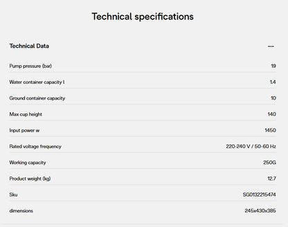 DeLonghi Rivelia Coffee Machine - EXAM440.55BG Beige / EXAM44055BG