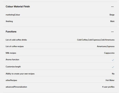 DeLonghi Rivelia Coffee Machine - EXAM440.55BG Beige / EXAM44055BG