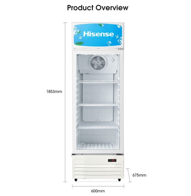 Hisense 320L Commercial Chiller EXHSC-320FLG / EXHSC320FLG Self Evaporate Fridge
