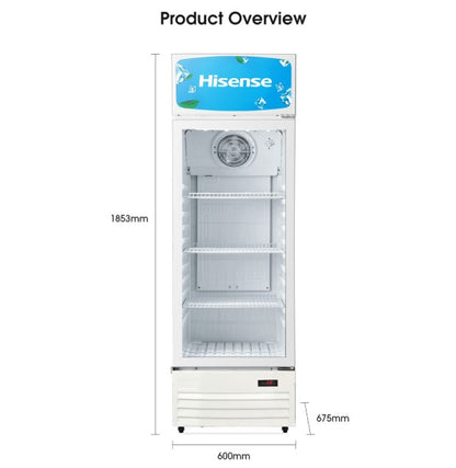Hisense 320L Commercial Chiller EXHSC-320FLG / EXHSC320FLG Self Evaporate Fridge