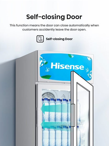 Hisense 320L Commercial Chiller EXHSC-320FLG / EXHSC320FLG Self Evaporate Fridge