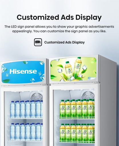 Hisense 320L Commercial Chiller EXHSC-320FLG / EXHSC320FLG Self Evaporate Fridge