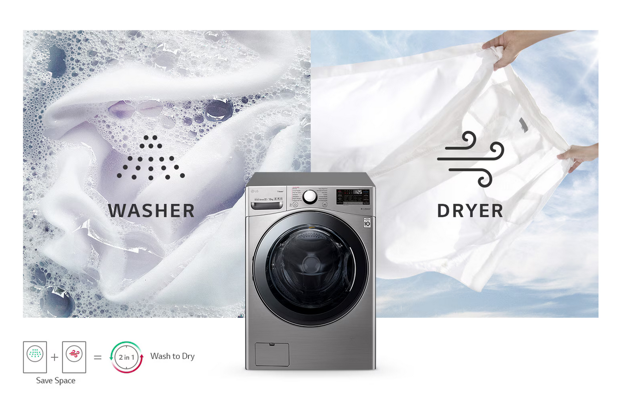 LG F2720RVTV 20/10kg Front Load Washer Dryer with Steam™