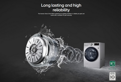 LG F2724SVRW 24kg Front Load Washer with AI Direct Drive™ and TurboWash™