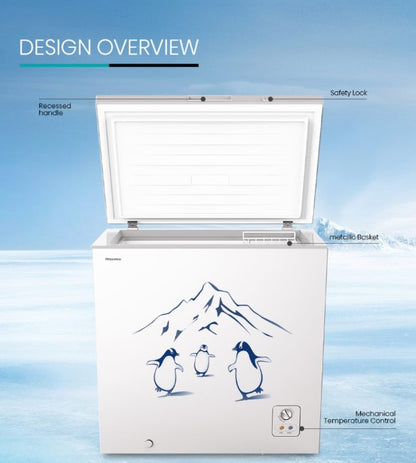 Hisense 248L FC258DAW Chest Freezer ( 5 star ) Fridge or Freezer refrigerator Peti Sejuk Beku
