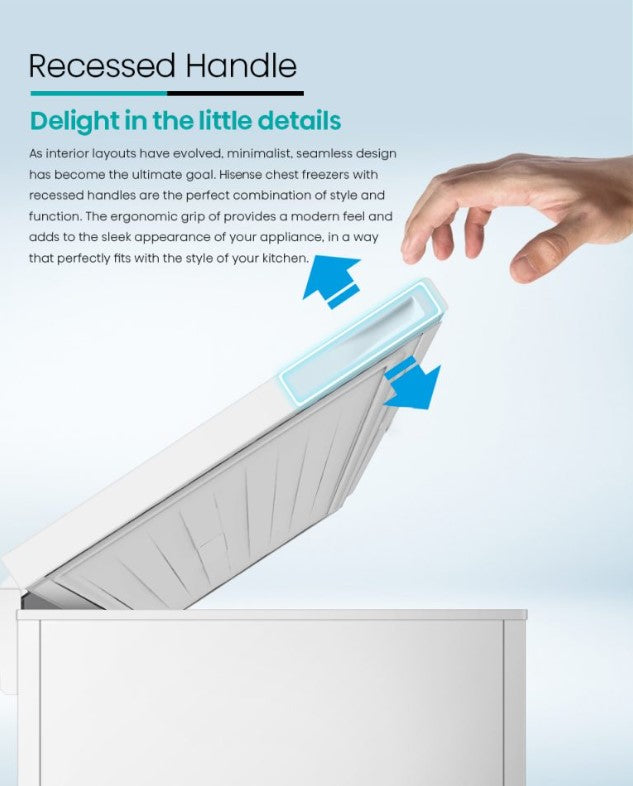 Hisense 248L FC258DAW Chest Freezer ( 5 star ) Fridge or Freezer refrigerator Peti Sejuk Beku