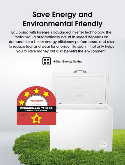 Hisense 350L Chest Freezer 8 In 1 Function FC428D4BWYS (White)