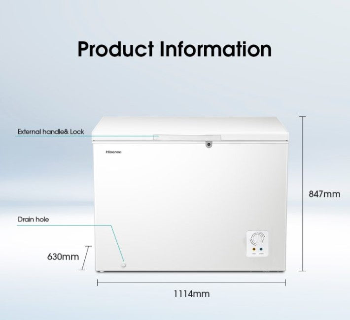 Hisense 350L Chest Freezer 8 In 1 Function FC428D4BWYS (White)