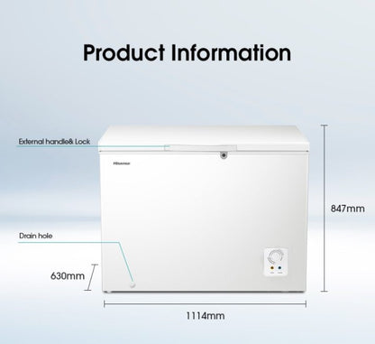 Hisense 350L Chest Freezer 8 In 1 Function FC428D4BWYS (White)