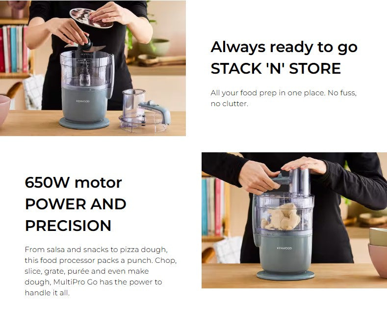 Kenwood 1.3L MultiPro Go FDP22.130GY / Food Processors / Food Preparation FDP22130GY (650W)
