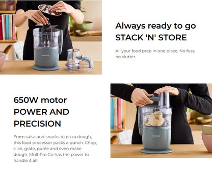Kenwood 1.3L MultiPro Go FDP22.130GY / Food Processors / Food Preparation FDP22130GY (650W)
