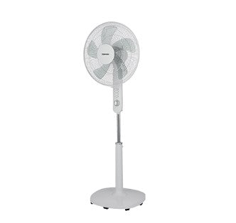 Toshiba 16" Stand Fan 5 Blades F-LSA10(W)MY 3 Speed With Timer FLSA10WMY White