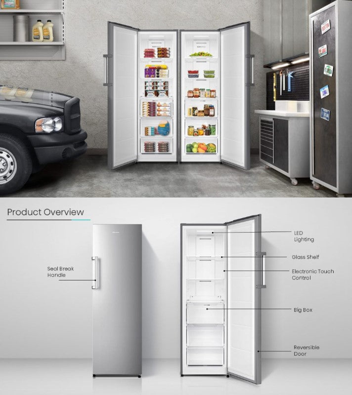 Hisense 320L FU286N3SS Inverter 2 in 1 Fridge or Freezer