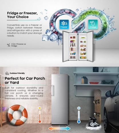 Hisense 320L FU286N3SS Inverter 2 in 1 Fridge or Freezer