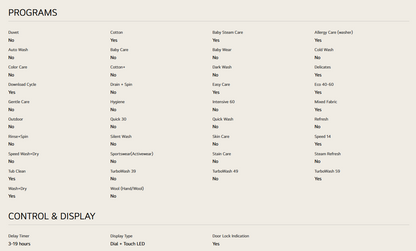LG FV1209D4W 9/5kg Front Load Washer Dryer with AI Direct Drive™, Steam™