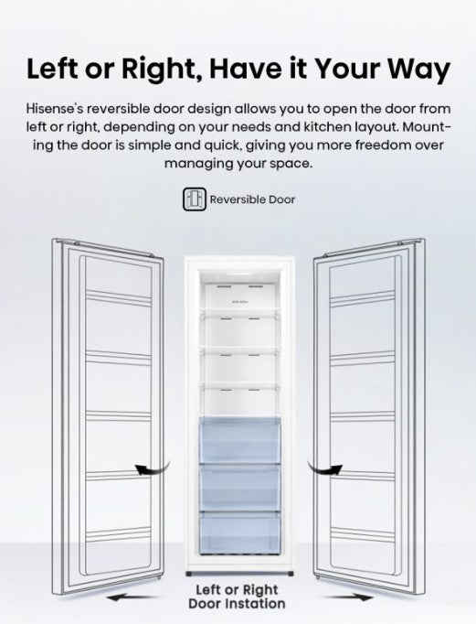 Hisense 2-In-1 Upright Freezer No Frost (280L) FV280N4AWNP