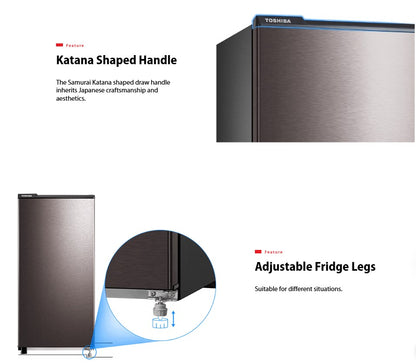 Toshiba 198L Single Door GR-RD247CM-DMY(37) Non-Inverter Fridge GRRD247CMDMY37 Refrigerator