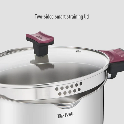Tefal Cook & Clip 6-Piece Set G723S6 ( 16cm SaucePan + 20cm StewPot + 24cm StewPot ) Induction Cooker Friendly  stainless steel Periuk