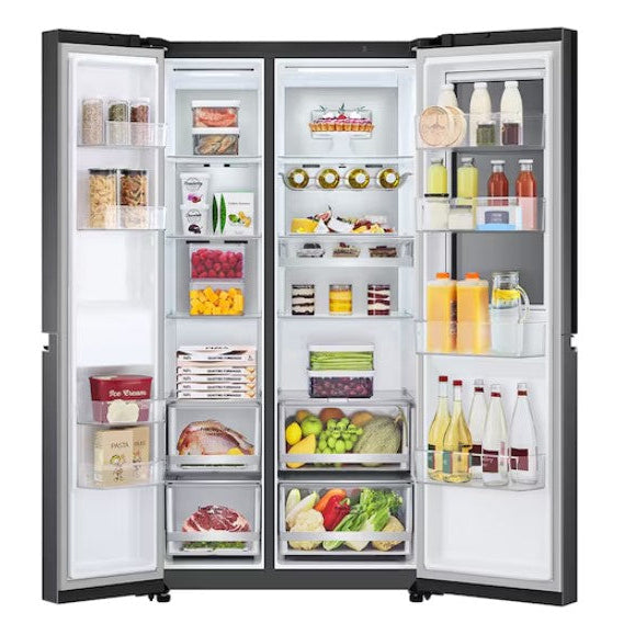 LG 655L Side by Side Fridge GC-V257CQFW / GCV257CQFW in Matte Black Finish