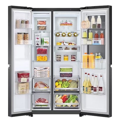 LG 655L Side by Side Fridge GC-V257CQFW / GCV257CQFW in Matte Black Finish