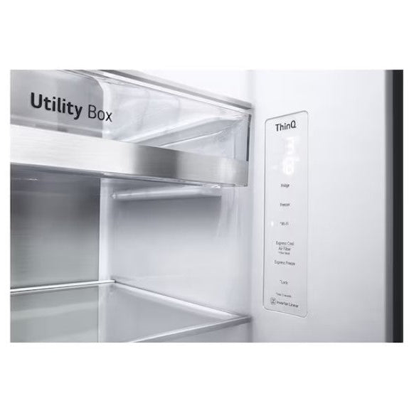 LG 655L Side by Side Fridge GC-V257CQFW / GCV257CQFW in Matte Black Finish