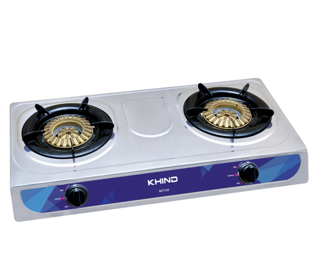 Khind Gas Cooker GC7125 Double Burner Gas Stove