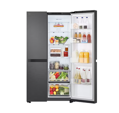 LG 655L GCB257KQJW Side by Side Inverter Fridge in Essence Matte Black