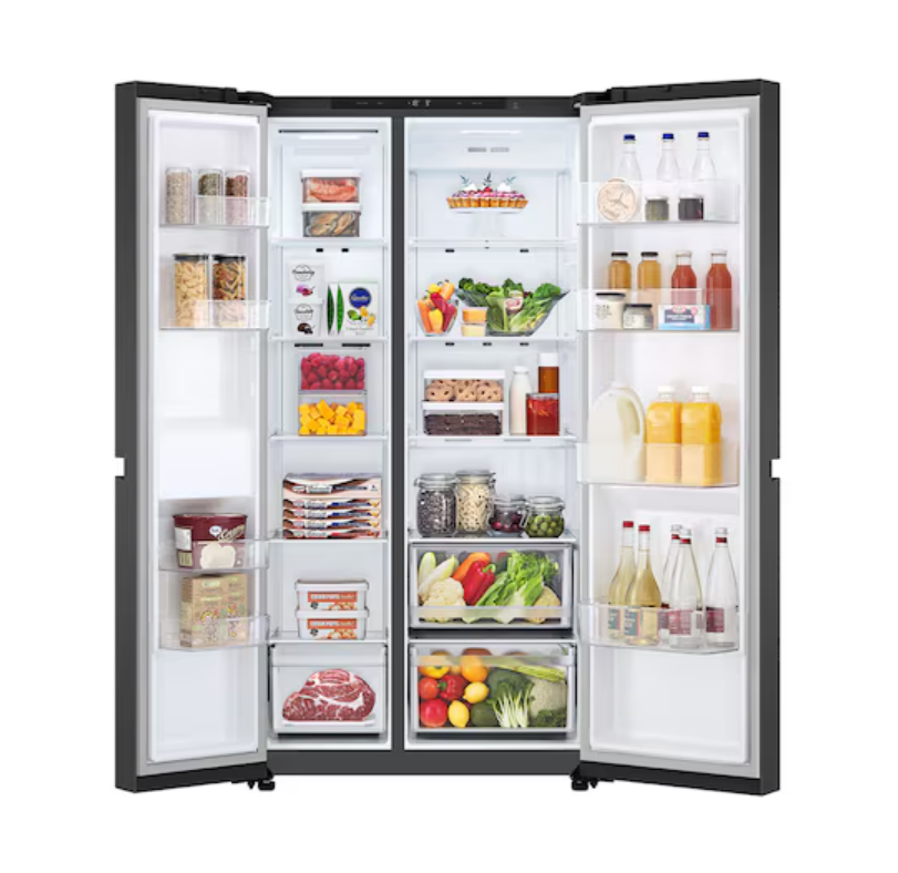 LG 655L GCB257KQJW Side by Side Inverter Fridge in Essence Matte Black
