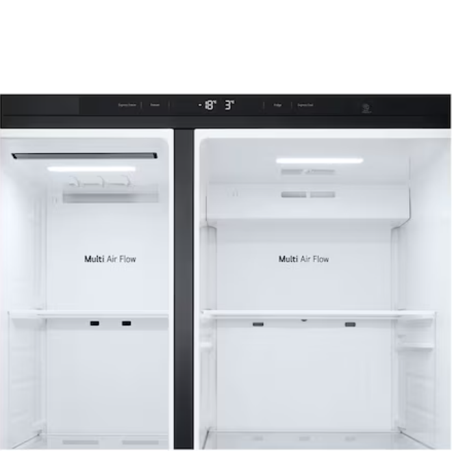 LG 655L GCB257KQJW Side by Side Inverter Fridge in Essence Matte Black