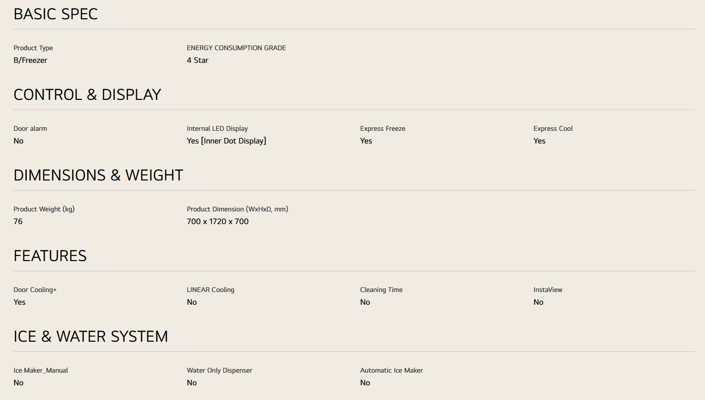 LG GC-B529NQCM 420L 2 Door Bottom Freezer Fridge in Matte Black Finish