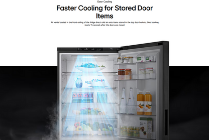 LG GC-B529NQCM 420L 2 Door Bottom Freezer Fridge in Matte Black Finish