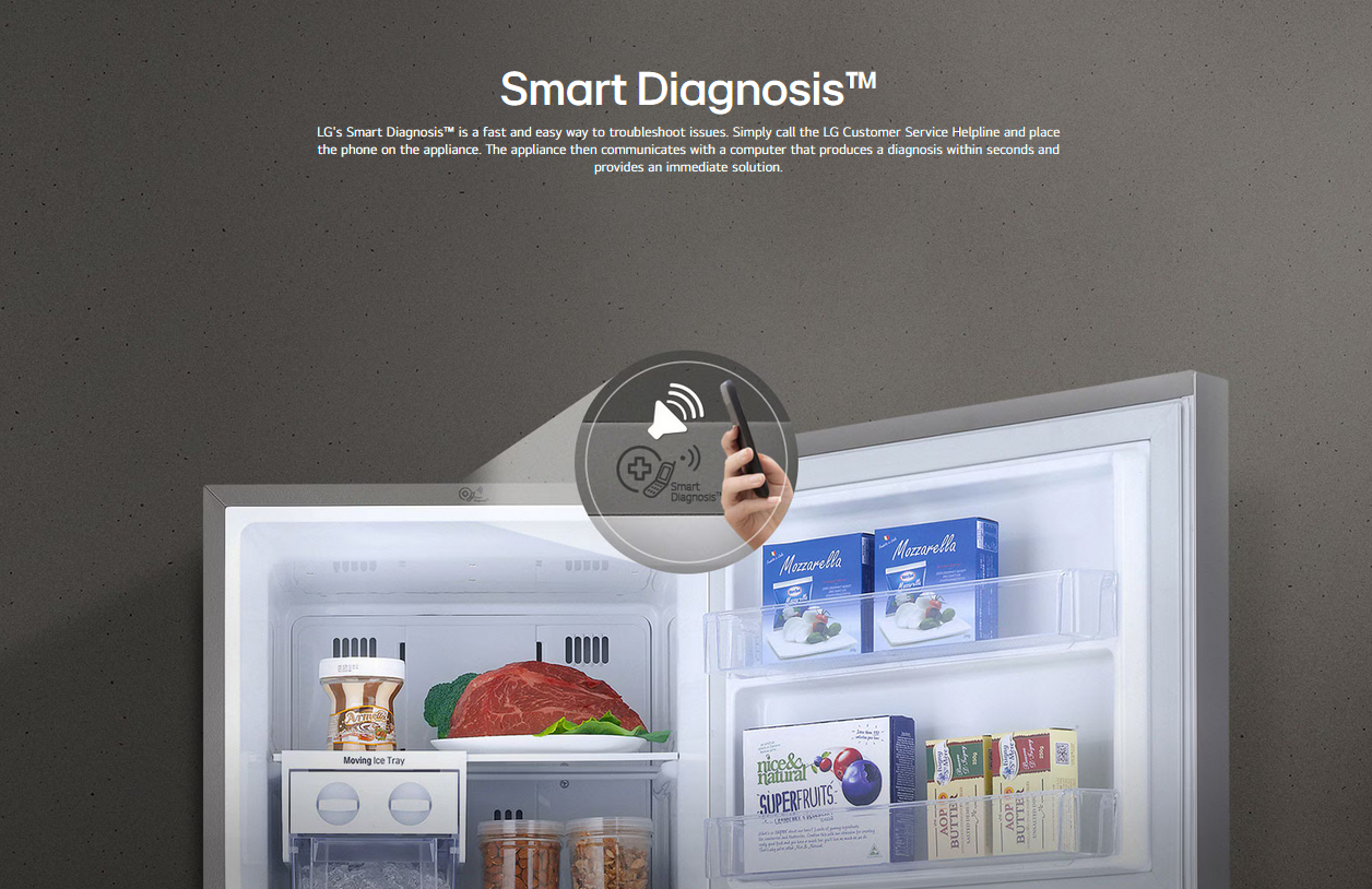 LG GC-B529NQCM 420L 2 Door Bottom Freezer Fridge in Matte Black Finish