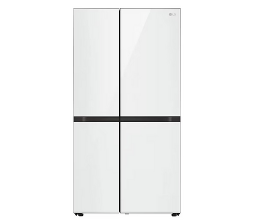 LG GC-M257CGFL 694L Side-by-Side Fridge with Door-in-Door™ in White Glass Finish