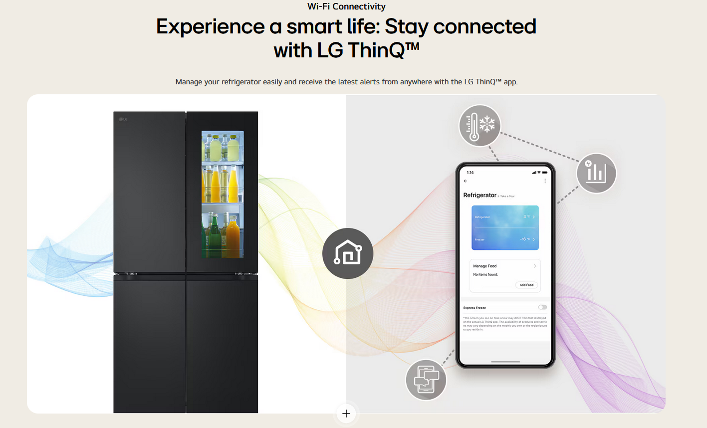 LG GC-V24FFCHB 601L French Door Fridge with InstaView in Matte Black Finish