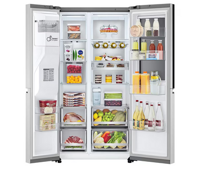 LG GC-X257CSES 674L Side-by-Side Fridge with InstaView & Door-in-Door™ in Noble Steel Finish