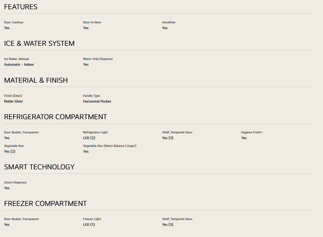 LG GC-X257CSES 674L Side-by-Side Fridge with InstaView & Door-in-Door™ in Noble Steel Finish